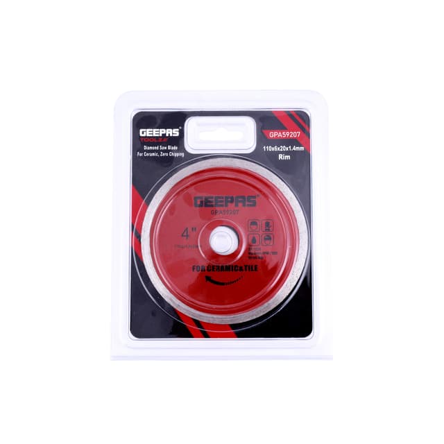 Geepas Stone Cutting Wheel-Marble Slate & Floor/Wall Hard Porcelain Tile - Concrete Cutting 20 MM - 110 MM