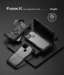 Ringke Compatible with Google Pixel 4a 5G Cover Hard Fusion-X Ergonomic Transparent Shock Absorption TPU Bumper [ Designed Case for Google Pixel 4a 5G ] - Camo Black - Camo Black - SW1hZ2U6MTMzMDg0