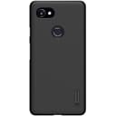 Nillkin Google Pixel 2 XL Mobile Cover Super Frosted Hard Phone Case with Stand - Black - Black