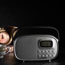 Geepas Rechargeable Radio - FM/AM Radio with 2 Headphone Socket - Enhanced Portable Comfortable Handle & Timer Auto Start, Digital Display- Ideal for Indoor & Outdoor use - 2 Years Warranty