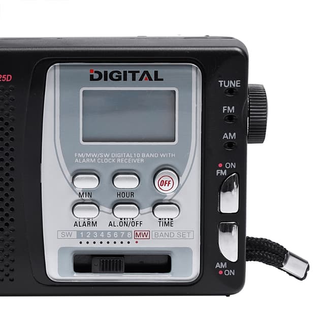 Geepas Digital Receiver/ Radio - FM/AM Radio with 2 Headphone Socket - Enhanced Portable & Timer Auto Start, Digital Display with High Sensitivity Sound - Ideal for Indoor And Outdoor use - 2 Years Warranty