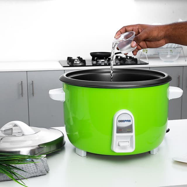 Geepas 4.2L Electric Rice Cooker 1600W - Automatic Cooking, One Touch Operation - Make Rice, Steam Healthy Food & Vegetables - 2 Years Warranty