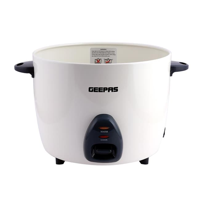 Geepas GRC4326 2.2L Electric Rice Cooker -Cook/Warm/Steam, High-Temperature Protection - Make Rice & Steam Healthy Food & Vegetables - 2 Year Warranty