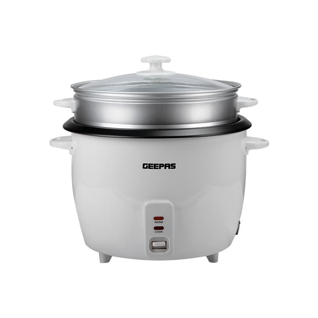 طباخة الأرز الكهربائية طهي بالبخار بسعة 2.8 لتر ضد الالتصاق جيباس Geepas Against Adhesion 2.8 L Steam Cooking Electric Cooker - 122736