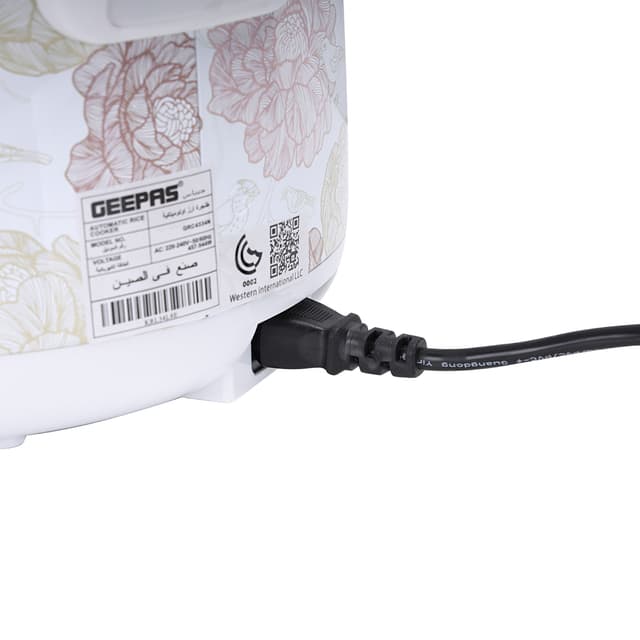 Geepas 1.5 L Electric Rice Cooker 500W - Non-Stick Inner Pot -Cook/Steam/Keep Warm - Make Rice & Steam Healthy Food & Vegetables - 2 Years Warranty