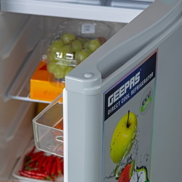 Geepas 110L Single Door Refrigerator - Portable Low Noise Separate Chiller Compartment, Recessed Handle & Adjustable Thermostat - Ideal for Home, Medical Shops & More - 2 Years Warranty - 122784