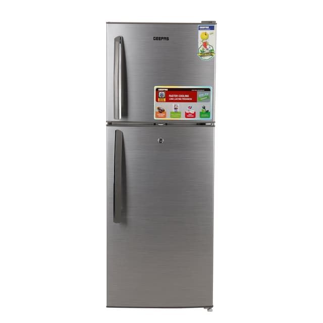 ثلاجة جيباس بابين بسعة 220 لتر  Geepas 220L Double Door Refrigerator - 257610