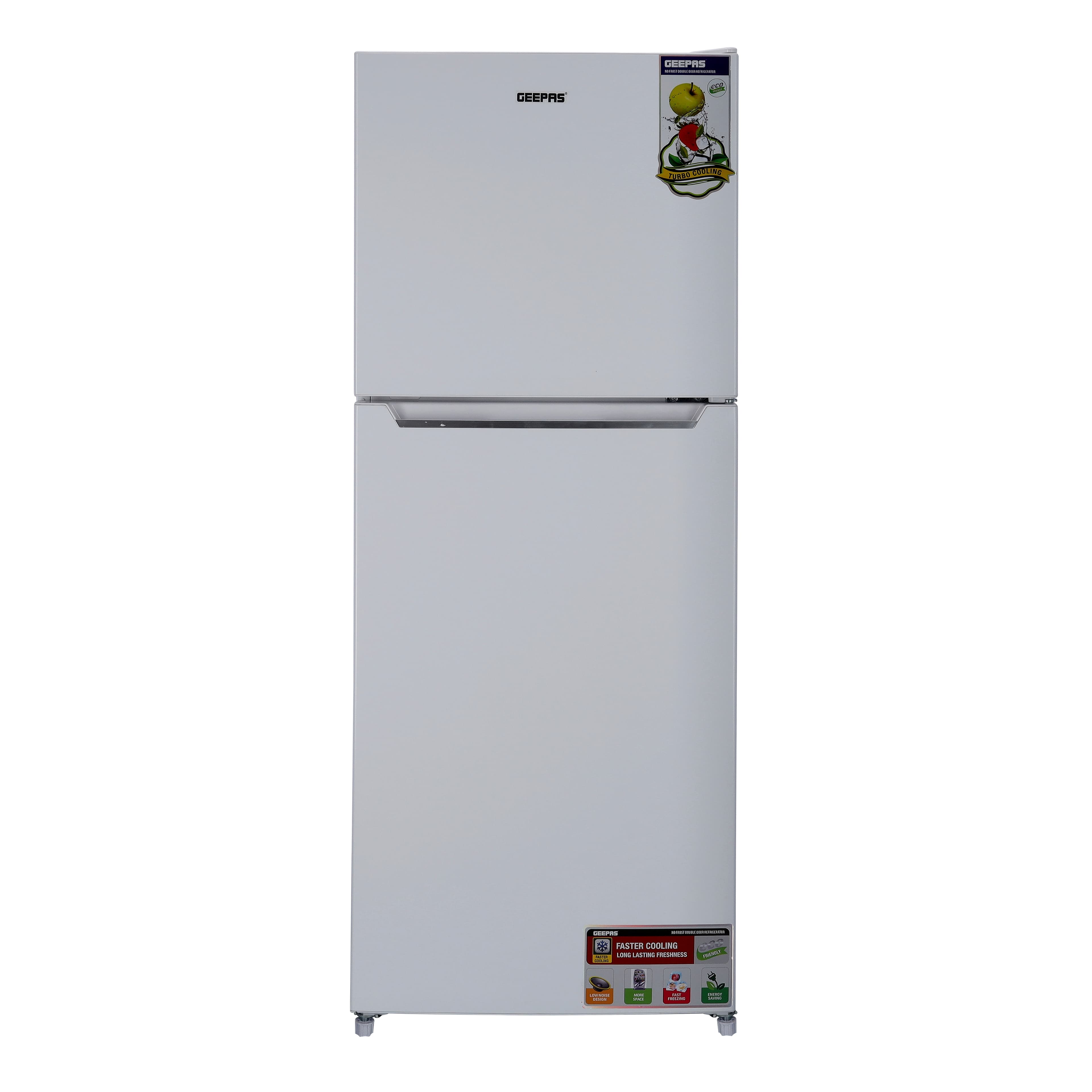 ثلاجة جيباس بابين 270 لتر أبيض Geepas 270L Double Door Refrigerator