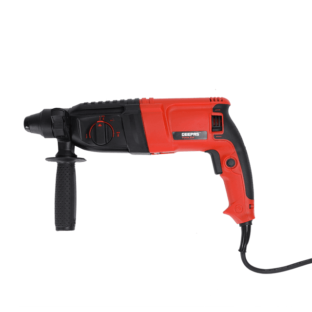 Geepas GRH2680-SA 850 W Rotary Hammer - Portable with Comfortable Handle - Drilling & Chiselling with Keyless Chuck, Essential and Durable Power Tool- Perfect for Drilling Concrete, Steel, Wood & More