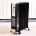 Geepas GRH9101 11 Fins Oil Filled Radiator Heater with Fan 2400W - 3 Speed Adjustable thermostat with Power Indicator & Silent Operation - Ideal For Home, Caravan or Office - 2 Years Warranty