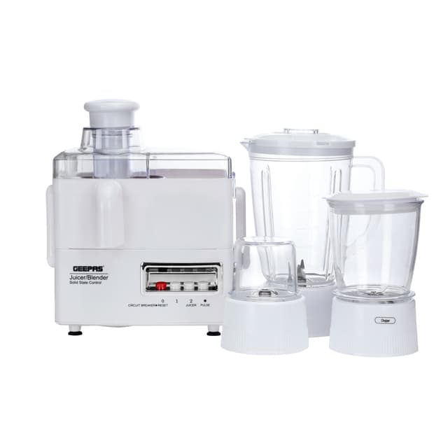 خلاط كهربائي Geepas 4-in-1 Food Processor -  Blender Juicer, 600W