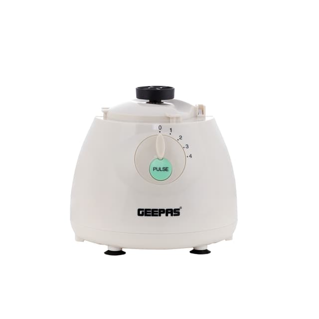 Geepas GSB5484 400W Multi-function Glass Jug Blender Smoothie Maker - Stainless Steel Cutting Blades, 4 Speed Control with Pulse - 1.5L PS Jar - Powerful Motor Blender & Ice Crusher - 2 Years Warranty