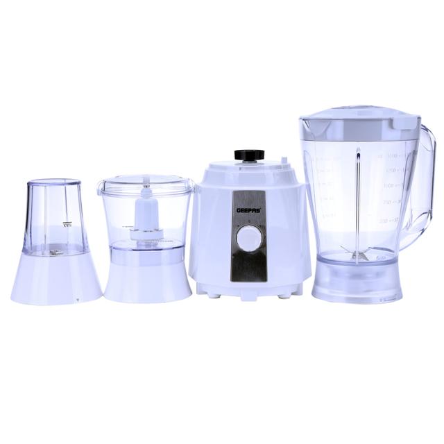 Geepas 2 in 1 Plastic Jar Blender with StainlessSteel Blade 400W - 1.5L