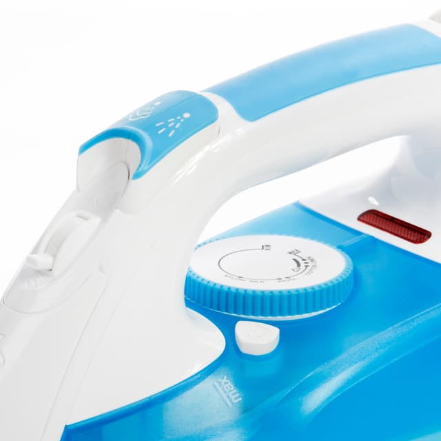 Geepas GSI7809 2400W Steam Iron - Variable Temperature Iron for Crisp Ironed Clothes with Non-Stick Soleplate & 240ml Tank - Steam Generator, Spray & Steam Function