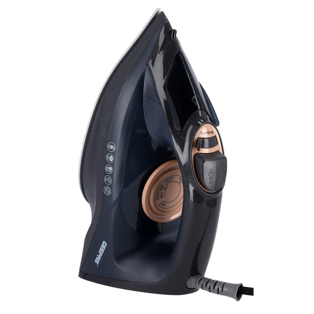 Geepas GSI7703 2400W Steam Iron - Wet Steam Iron - Adjustable Temperature Control, Ceramic Soleplate - Dry/Steam/Burst of Steam/Vertical Steam Function