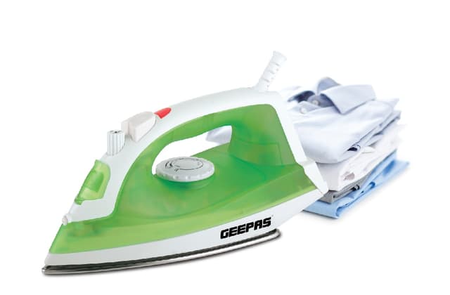 Geepas GSI7783 1600W Multi-functional Steam Iron - Crisp Ironed Clothes - Non-Stick Sole-plate, Wet/Dry Function & with Temperature Control- Dry/Steam Burst/Vertical Steam/Spray Function - 2 Years Warranty