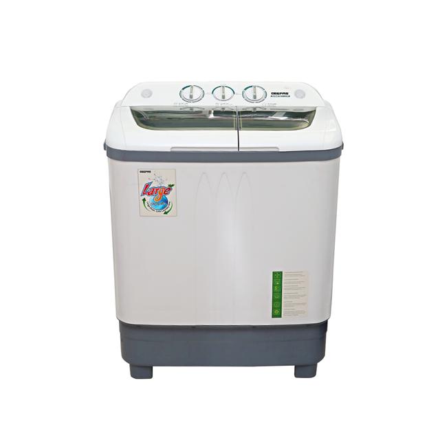 Geepas Semi Automatic Washing Machine - 2 IN 1 Mini Compact Twin Tub Washing Machine 5.5 kg Washer & 4.5 kg Spinner Combo with Timer Control, Drain Hose, Inlet Water Hose - 2 Years Warranty - SW1hZ2U6MTQ0Nzc5