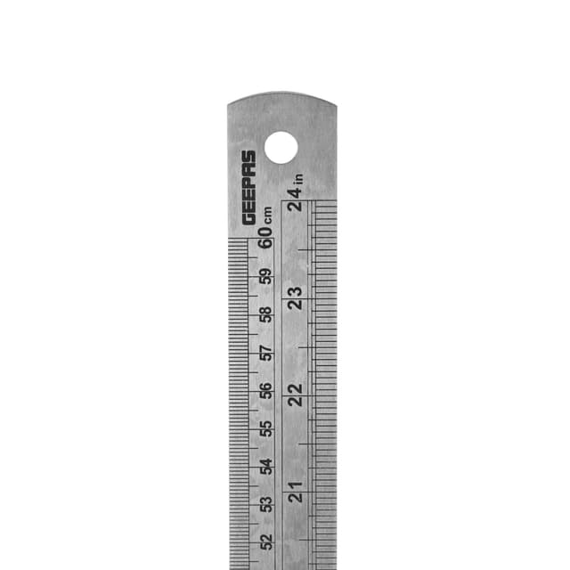 Geepas Stainless Steel Metal Rulers 24 Inch Straight Edge Rulers With