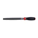 Geepas GT59060 8" Inch Half Round File - Cut Mill File with High-Quality Steel, Ergonomic Grip, Rubber Handle, Finder Hand File for Deburring and Removing Material - Ideal for Wood, Metal, Plastic
