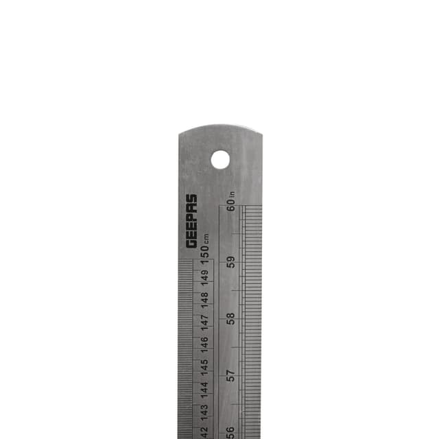 مسطرة قياس جيباس 150 سم من الفولاذ المقاوم للصدأ Geepas Stainless Steel Ruler 150cm Precision Metal Ruler