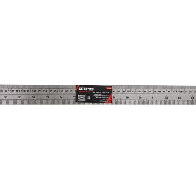 مسطرة قياس جيباس 200 سم من الفولاذ المقاوم للصدأ Geepas Stainless Steel Ruler 200cm Precision Metal Rule - 123665