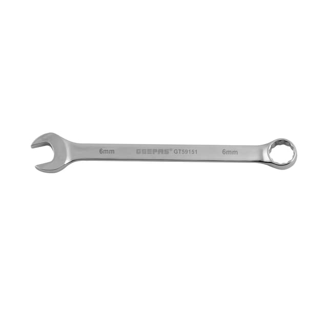 Geepas Gt59151 6mm Combination Spanner - Open-Ended Wrench | Chrome Vanadium Wrenches |Ideal For Bike Bicycle Electric Vehicle Automobile Maintenance & More