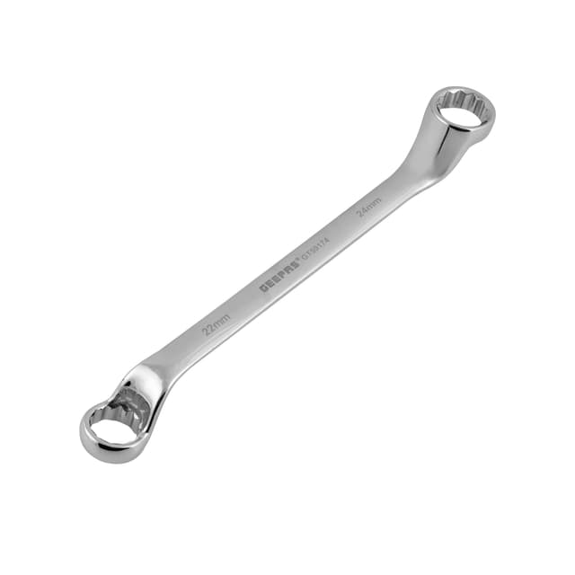 Geepas Gt59174 24mm Ring Spanner - 12 Point Double Spanner| Chrome Vanadium Mirror Finish | Ideal For Mechanic Plumbers Carpenter Diyers & More