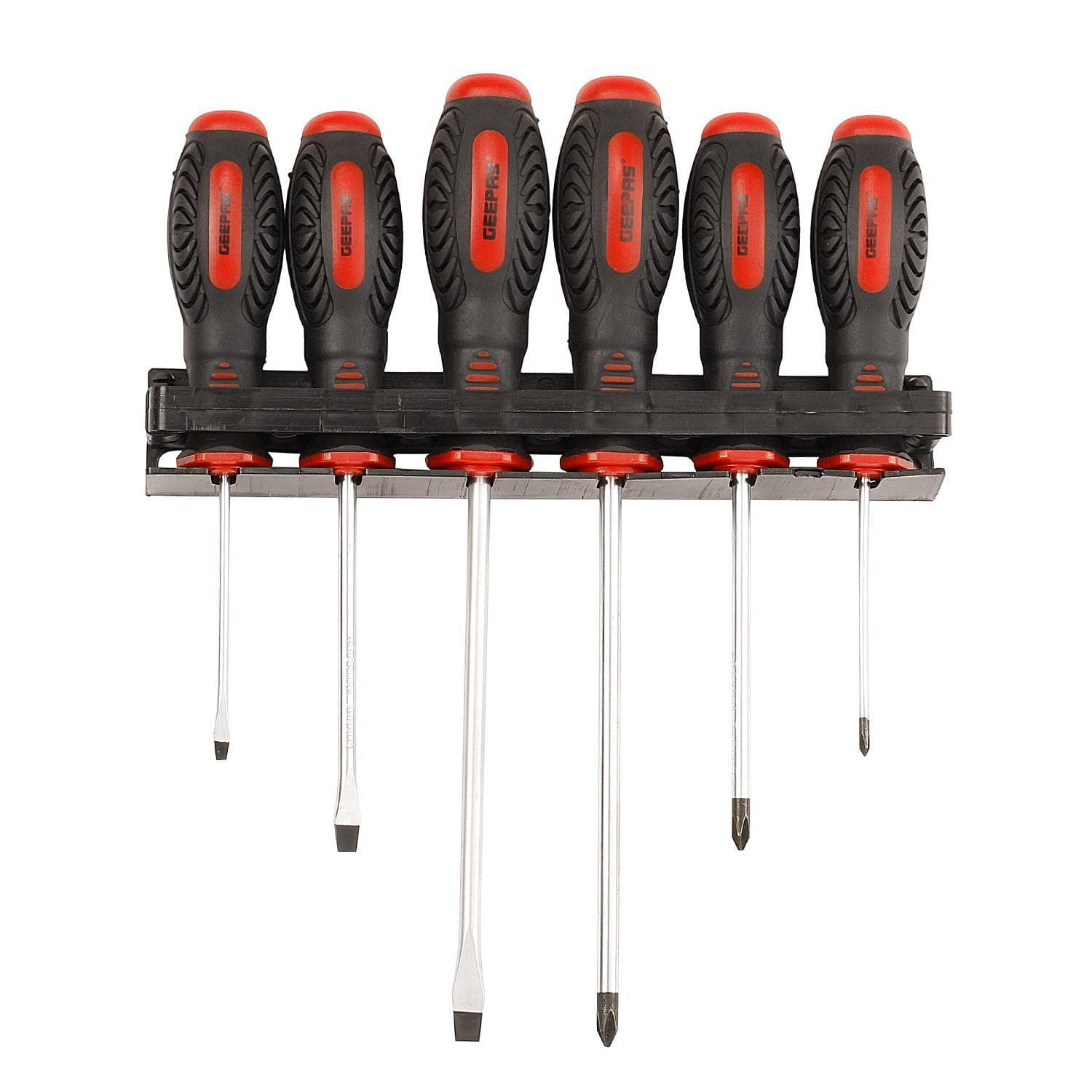 مجموعة مفكات براغي عدد 6 لون أسود وأحمر جيباس Geepas Professional 6 Pc Screwdriver Set