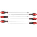 مجموعة مفكات براغي طويلة عدد 6 لون أسود وأحمر جيباس Geepas 6 Extra Long Screwdriver Set
