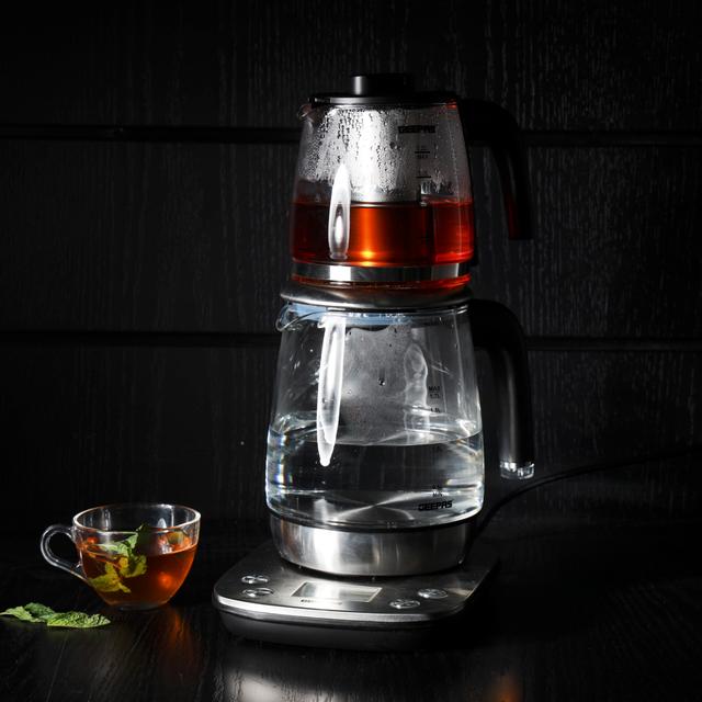 Geepas GTM38046 2 In 1 Digital Tea Maker 1.7L & 1.2L - Temperature Setting with Anti-Dry & Overheat Protection - On/Off Switch with Light Indication - Stainless Steel Filter - Ideal for Tea, Coffee, Milk & More - SW1hZ2U6MTU0MzAz