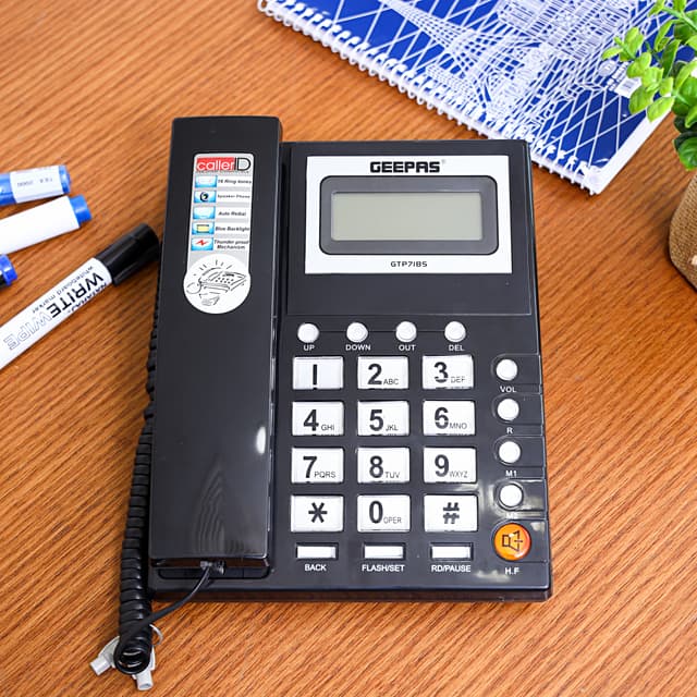 هاتف أرضي ب 16 رقم  Telephone LCD Geepas
