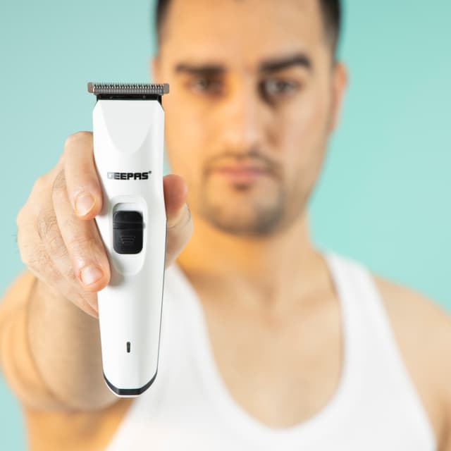 Geepas Rechargeable Trimmer with Cordless Operation - GTR8126N - 40 mins Continuous Working - High Cutting Performance - Long Lasting Battery with 6-8 Hours of Charging