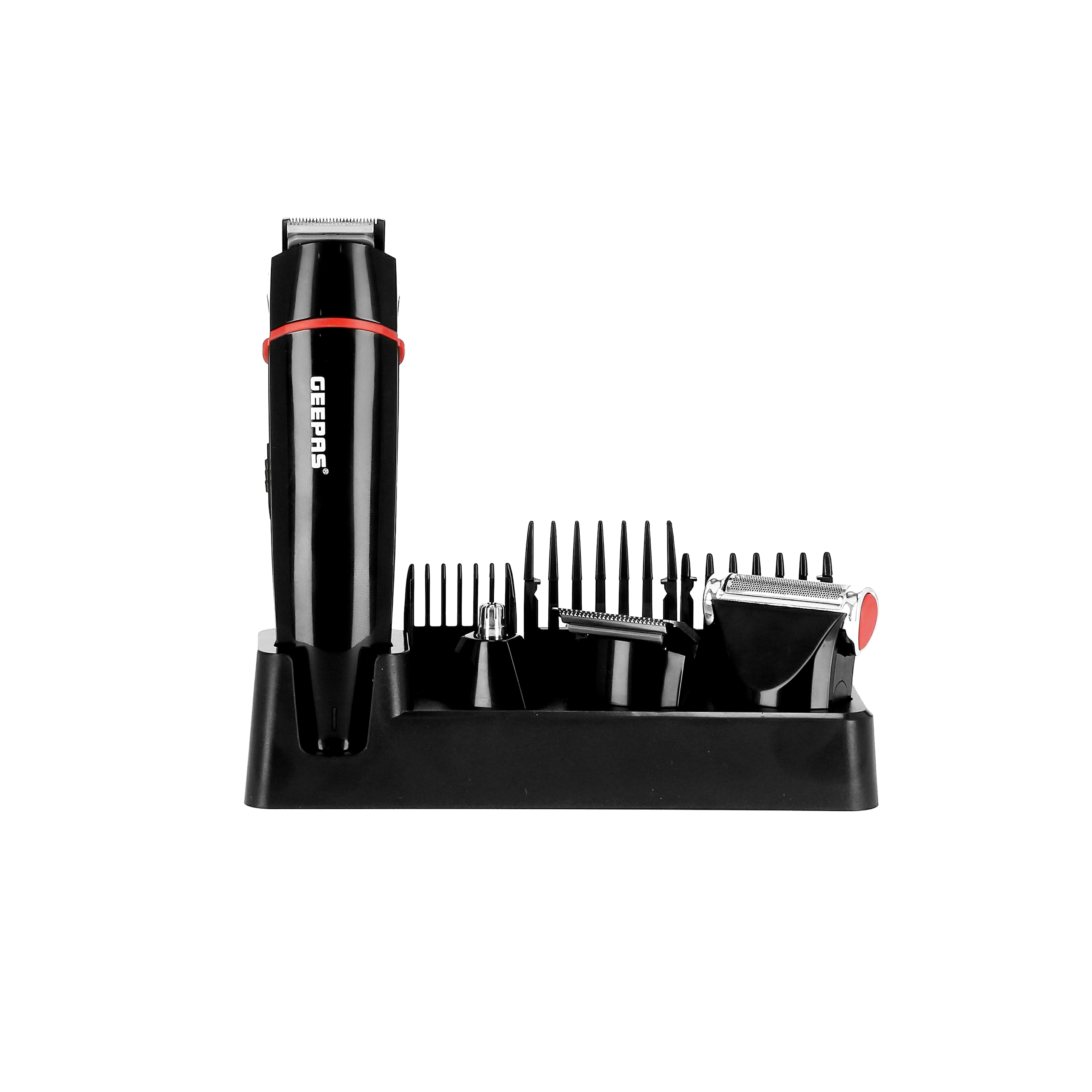 مكينة حلاقة رجالية جيباس لاسلكية 500 مللي أمبير مع ثلاث رؤوس تبديل Geepas 7 in 1 Hair Trimmer 500mAh