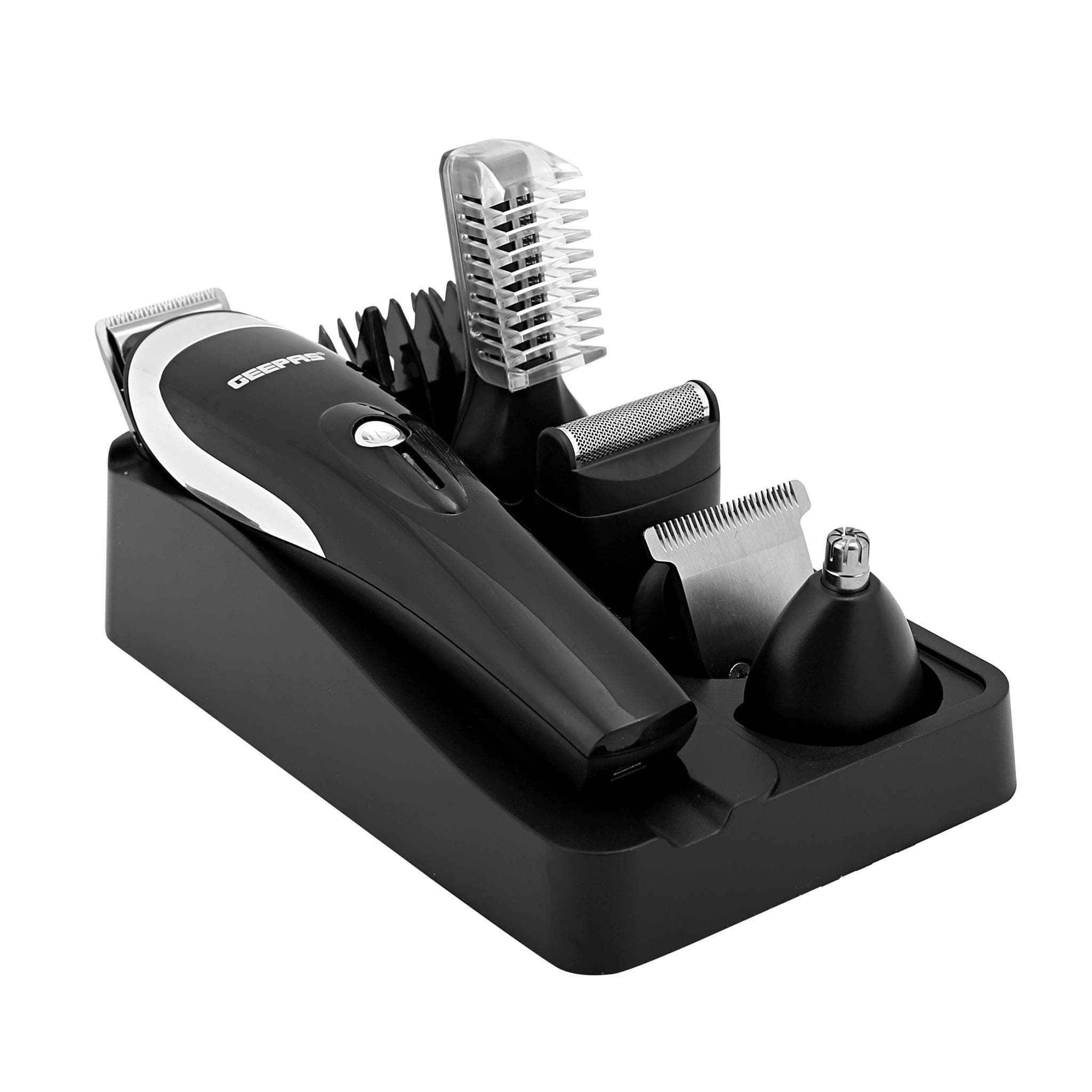 ماكينة الحلاقة الرجالية 9في1 القابلة للشحن  9in1 Rechargeable Grooming Kit - Geepas