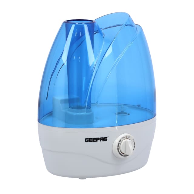 Geepas Guh2484 Ultra Sonic Humidifier - Portable Double Nozzle 9 Hours Of Continuous Mist 2.6l Capacity | Ideal For Bedroom Baby Home Children Room Office & More 2 Years Warranty - 124294