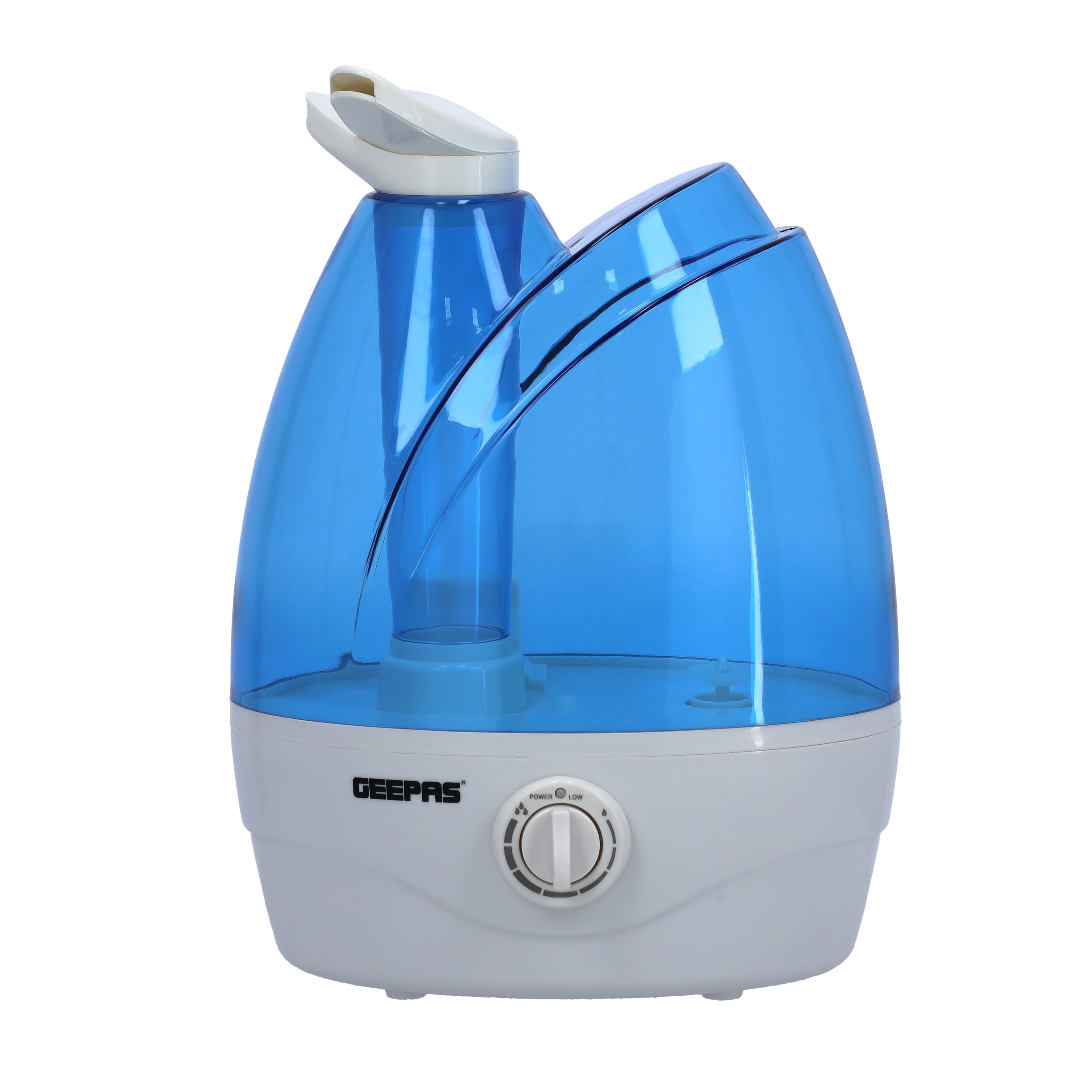 Geepas Guh2484 Ultra Sonic Humidifier - Portable Double Nozzle 9 Hours Of Continuous Mist 2.6l Capacity | Ideal For Bedroom Baby Home Children Room Office & More 2 Years Warranty