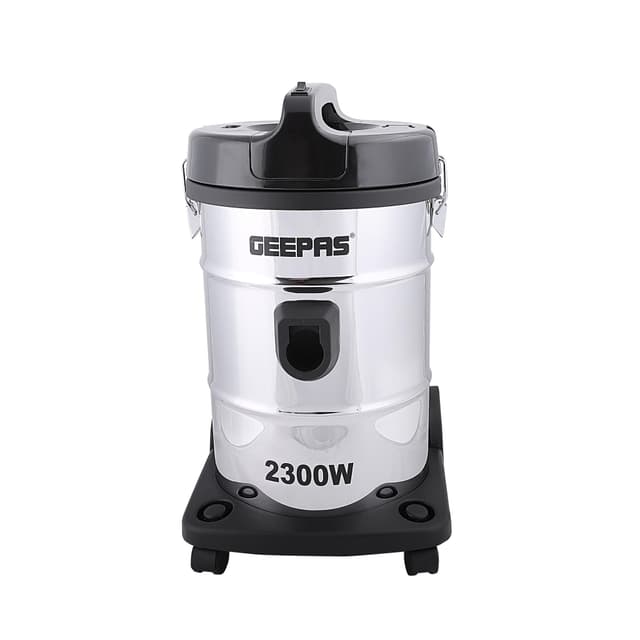 مكنسة كهربائية جيباس  2300 واط 23 لتر بخزان من الفولاذ المقاوم للصدأ Geepas 2300W 2-in-1 Blow and Dry Vacuum Cleaner 23L Powerful Copper Motor