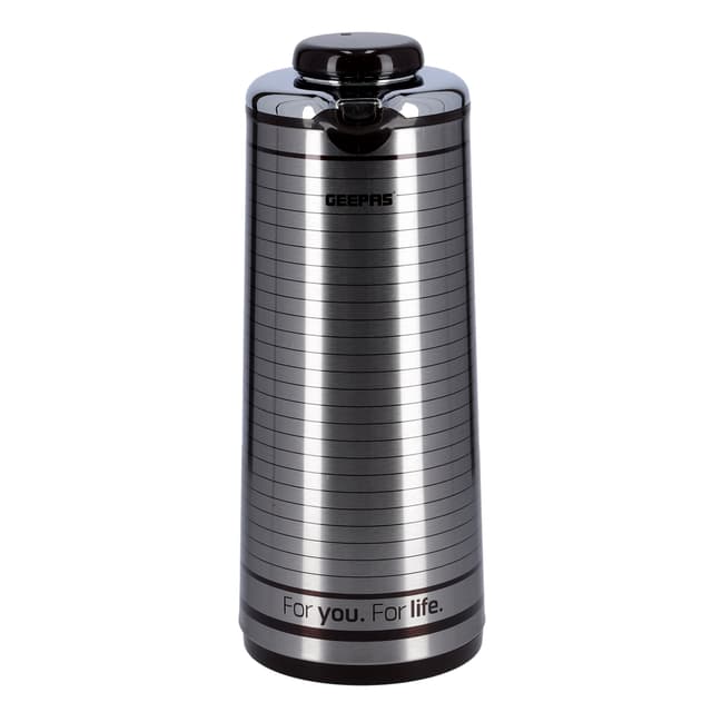 Geepas Gvf5260 1.6l Vacuum Flask - Coffee Heat Insulated Thermos For Keeping Hot/Cold Long Hour Heat/Cold Retention Multi-Walled Hot Water Tea Beverage | Ideal Social Occasion Commercial & Outings - 124432