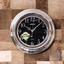 ساعة حائط جيباس بدون صوت أسود وفضي  Geepas Wall Clock Silent Non Ticking