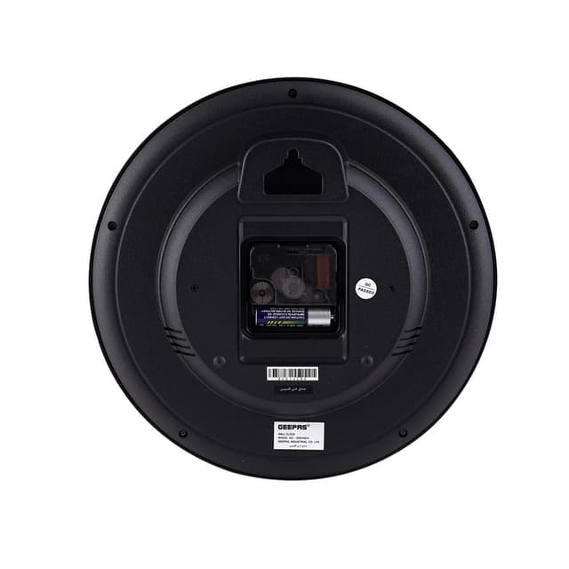 ساعة حائط جيباس بدون صوت أسود وأخضر Geepas Wall Clock Silent Non Ticking - 124543