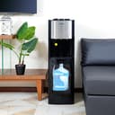 Geepas Bottom Load Water Dispenser - Normal, Hot & Cold Water Dispenser Stainless Steel Tank, 5L Hot Water & 2L Cold Water - 3 In 1 Water Dispenser - 15L & 20L Reusable Bottle - 2 Years Warranty