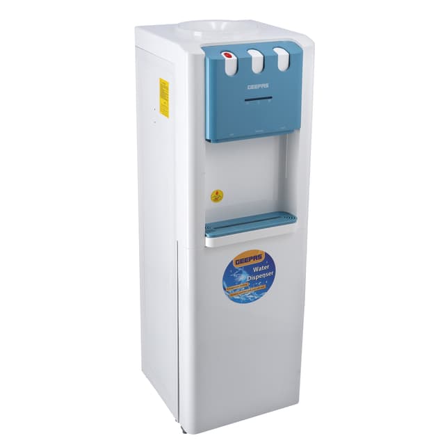 Geepas GWD8354 Water Dispenser - 3 Taps with Hot/Normal/Cool with Fast Cooling & Low Noise- Stainless Steel tank - Ideal for Office,Banks, Hotels, Home & More - 124601