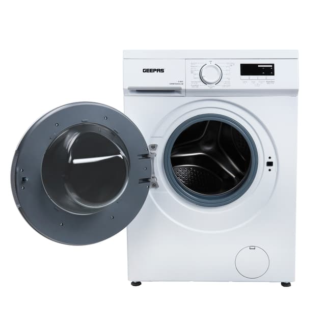 غسالة أوتوماتيكية بسعة 6 كيلوغرام بسرعة 1000 دورة بالدقيقة   6kg Geepas 1000RPM Fully Automatic Washing Machine - 127075