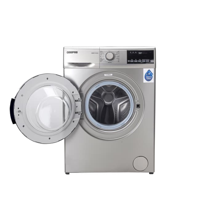 Geepas 7kg 1000RPM Fully Automatic Front Load Washing Machine GWMF7121STV - 126742