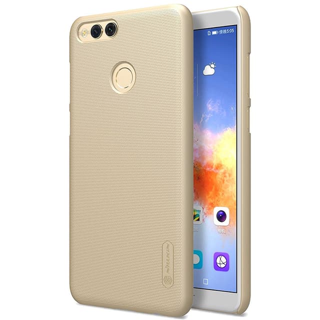 Nillkin Huawei Honor 7X Frosted Hard Shield Phone Case Cover with Screen Protector - Gold - Gold