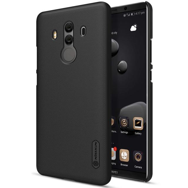 كفر موبايل Nillkin Cover Compatible with Huawei Mate 10 Pro Case Super Frosted Shield Hard Phone Cover [ Slim Fit ] - Black