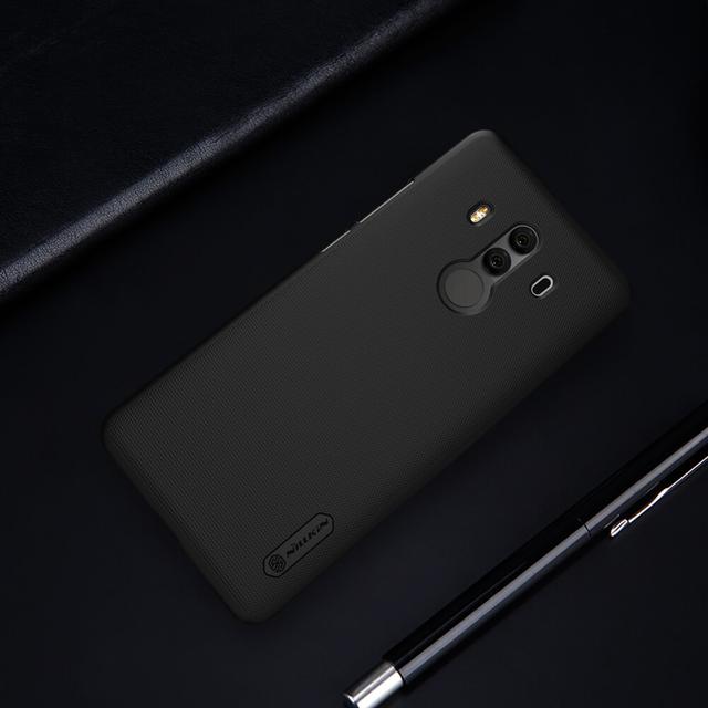 كفر موبايل Nillkin Cover Compatible with Huawei Mate 10 Pro Case Super Frosted Shield Hard Phone Cover [ Slim Fit ] - Black - SW1hZ2U6MTIyNTI2