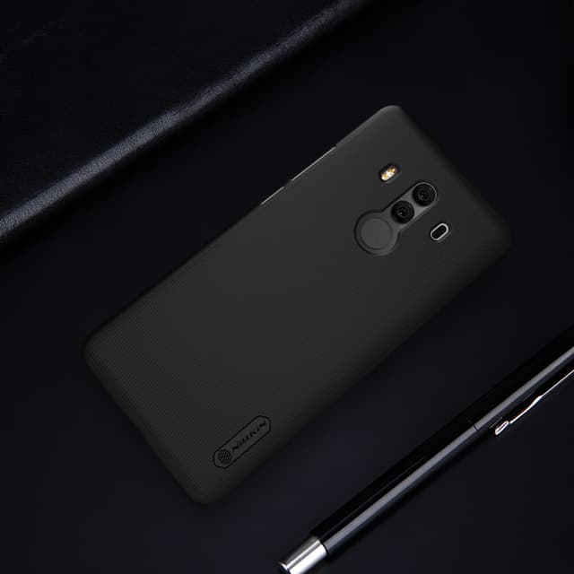 كفر موبايل Nillkin Cover Compatible with Huawei Mate 10 Pro Case Super Frosted Shield Hard Phone Cover [ Slim Fit ] - Black