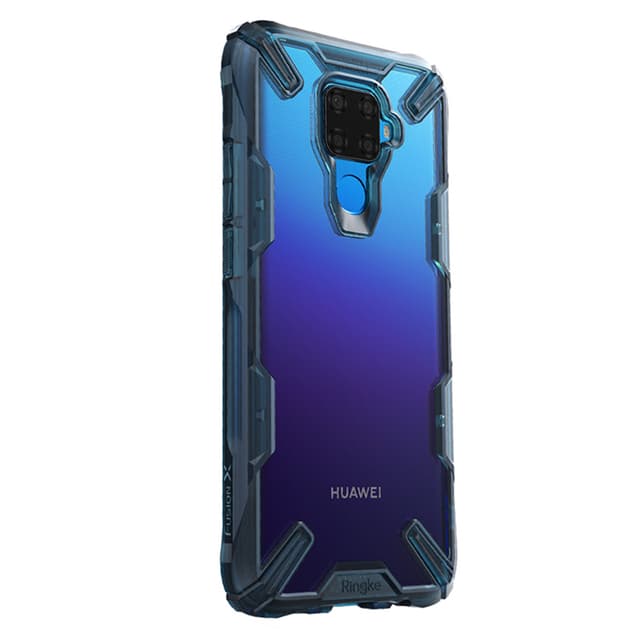 Ringke Case for Huawei Mate 30 Lite Hard Back Cover Fusion-X Design Ergonomic Transparent Shock Absorption TPU Bumper Phone Case Cover (Designed for Mate 30 Lite) - Space Blue - Blue