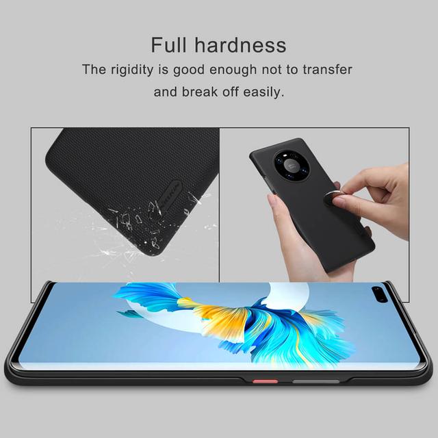 كفر موبايل Nillkin Cover Compatible with Huawei Mate 40 Pro Case Super Frosted Shield Hard Phone Cover [ Slim Fit ] - Black - SW1hZ2U6MTIyMjU0
